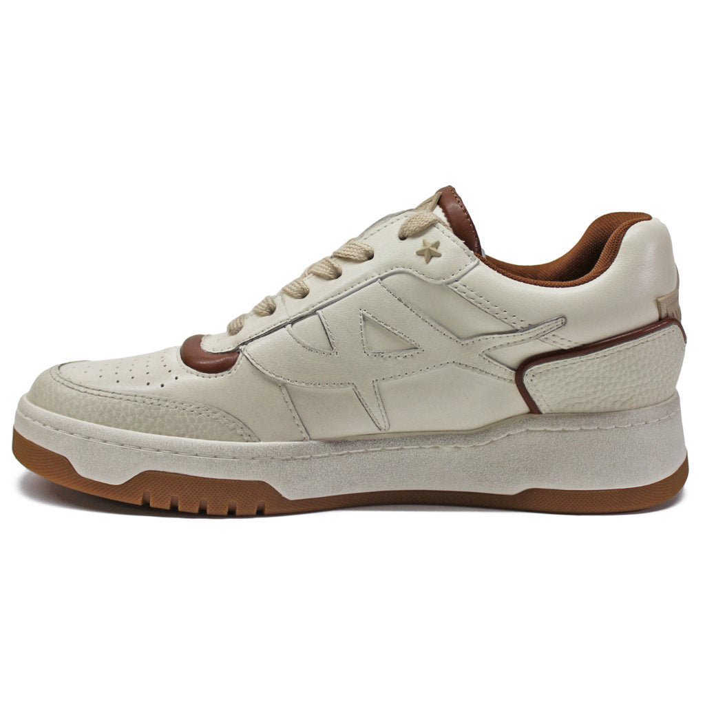 Ash Blake Leather Womens Sneakers#color_gardenia amber gardenia