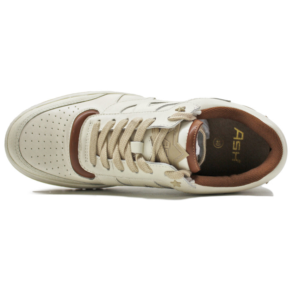 Ash Blake Leather Womens Sneakers#color_gardenia amber gardenia