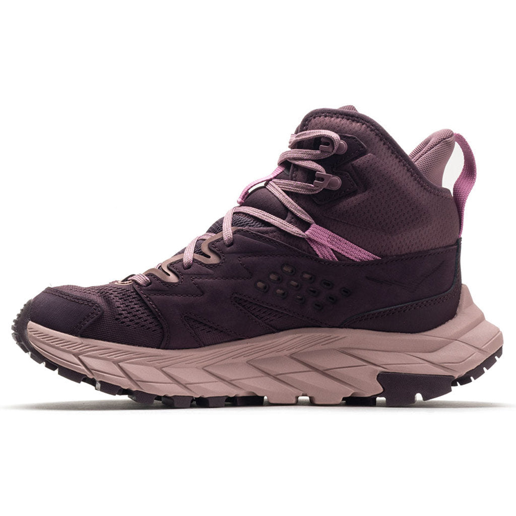 Hoka Anacapa Breeze Mid Textile Synthetic Women's Running Shoes#color_raisin pale mauve