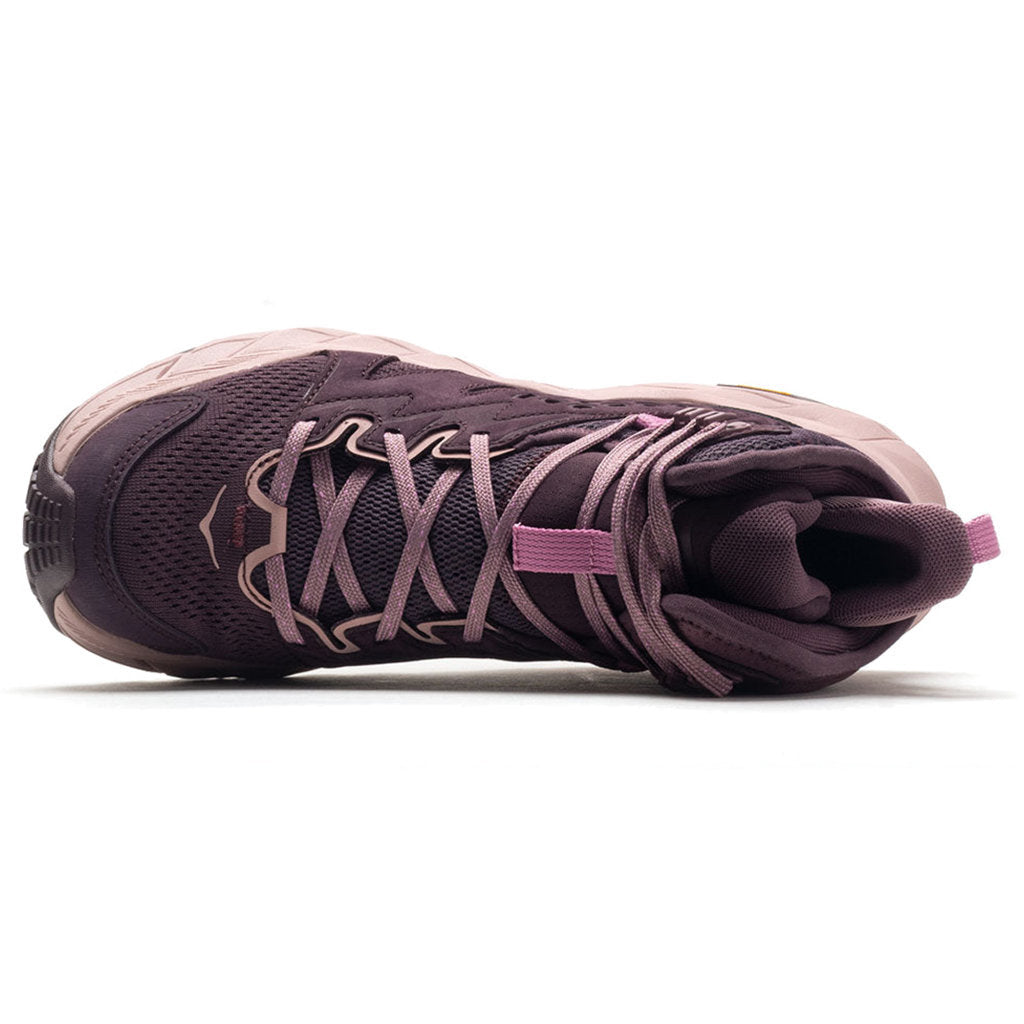 Hoka Anacapa Breeze Mid Textile Synthetic Women's Running Shoes#color_raisin pale mauve