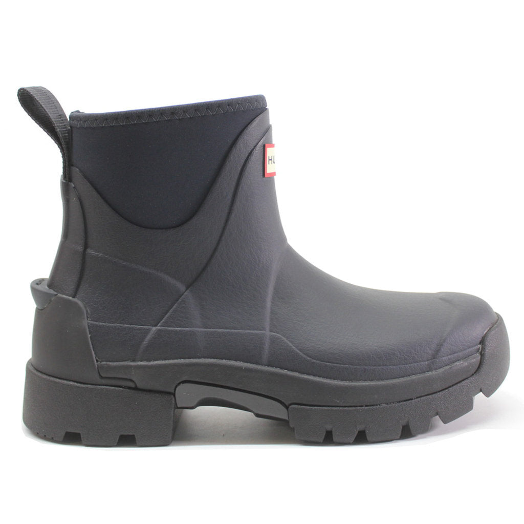 Hunter Balmoral Chelsea Neoprene Rubber Womens Boots#color_navy