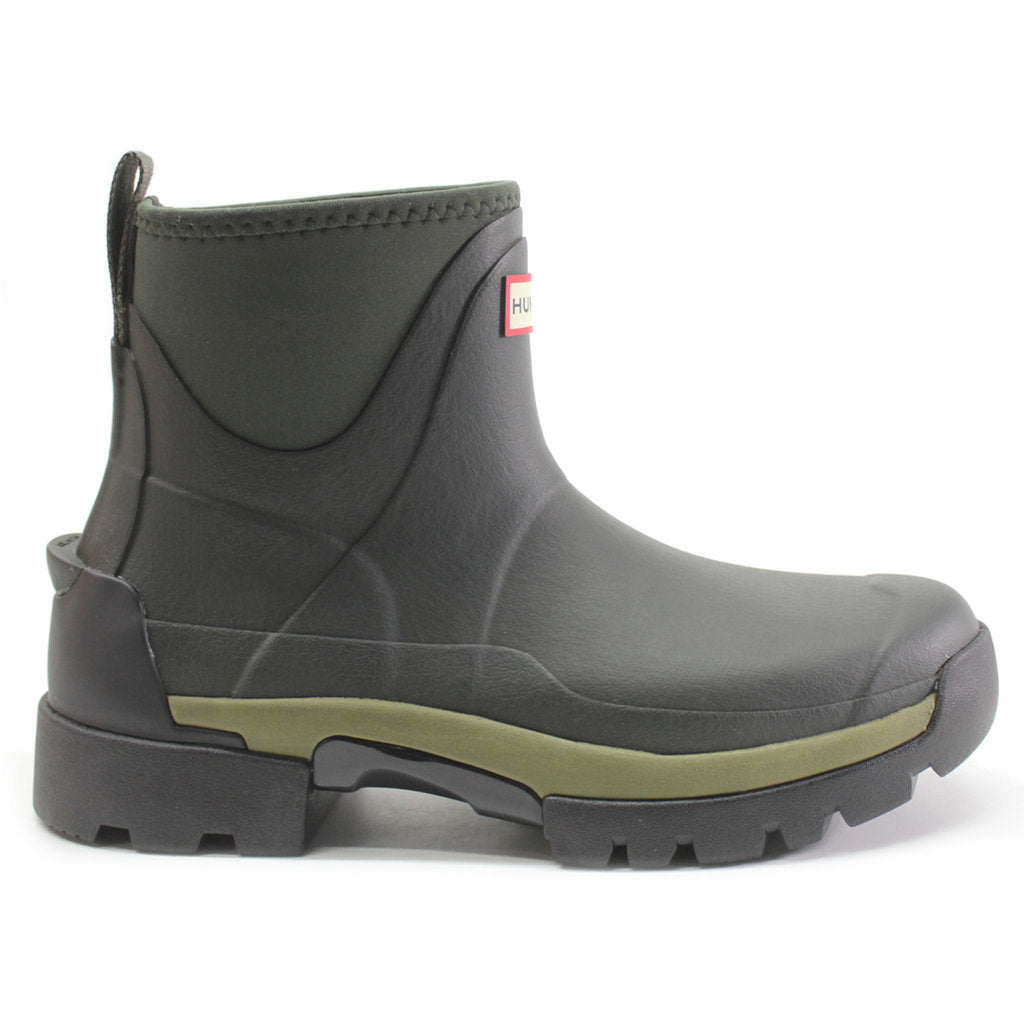 Hunter Balmoral Chelsea Neoprene Rubber Womens Boots#color_dark olive