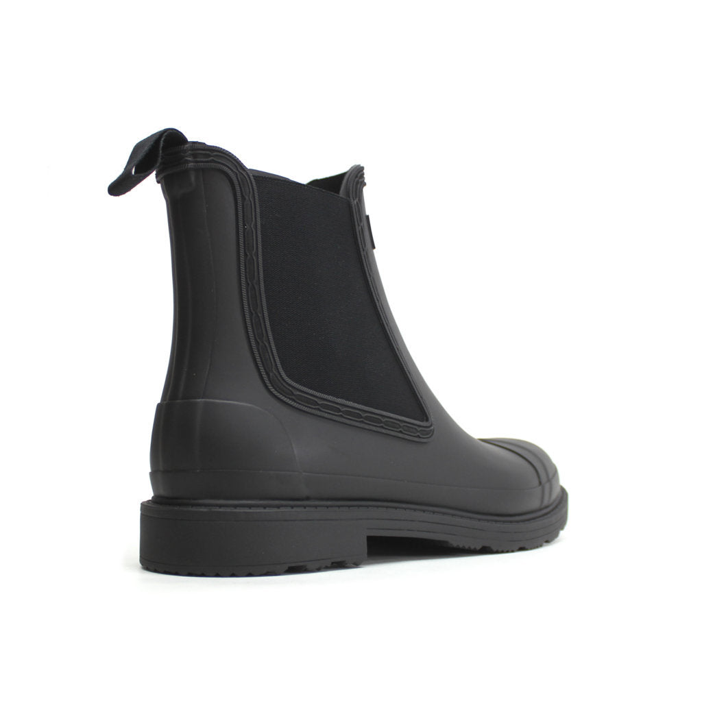 Hunter Commando Chelsea Rubber Mens Boots#color_black