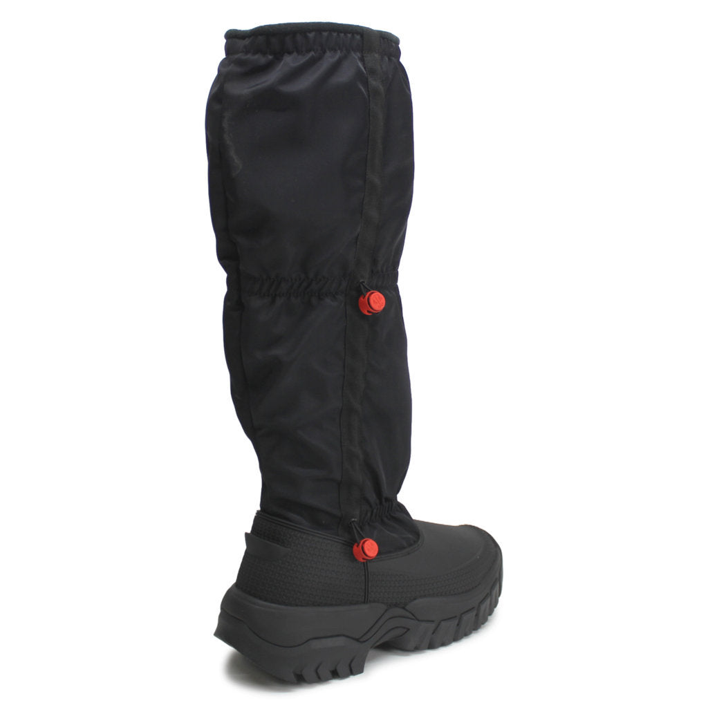 Hunter Wanderer Tall Slouch Snow Synthetic Textile Womens Boots#color_black