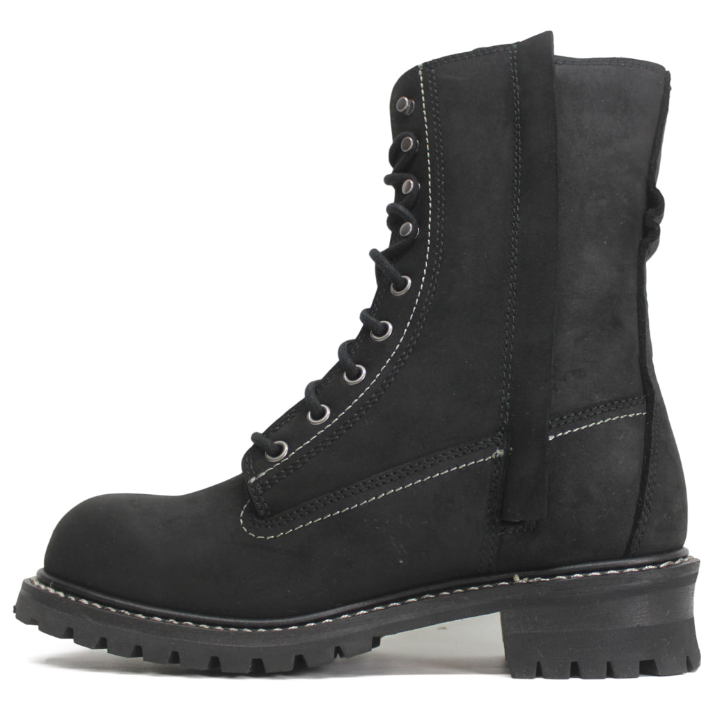 Harley Davidson Bentler 8 Inch Full Grain Leather Womens Boots#color_black