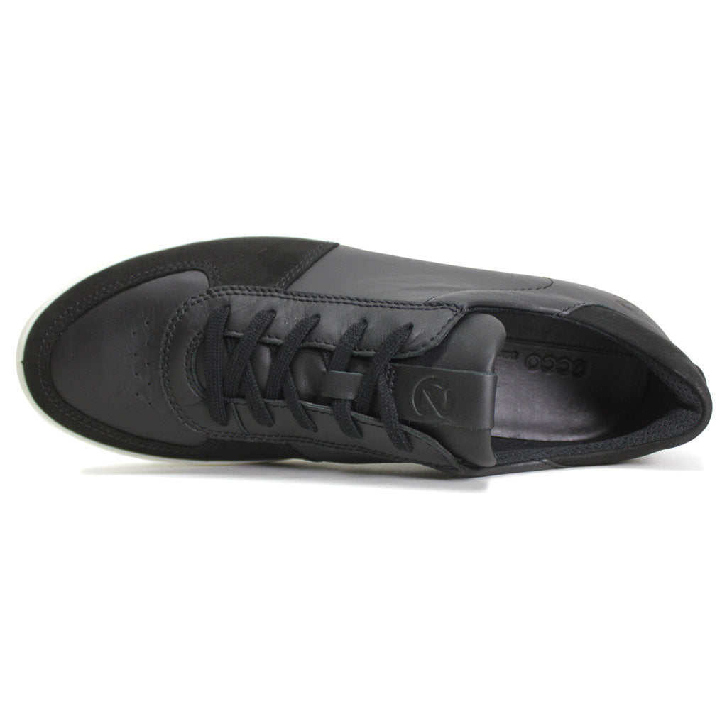 Ecco Street Tray Nubuck Leather Mens Shoes#color_black