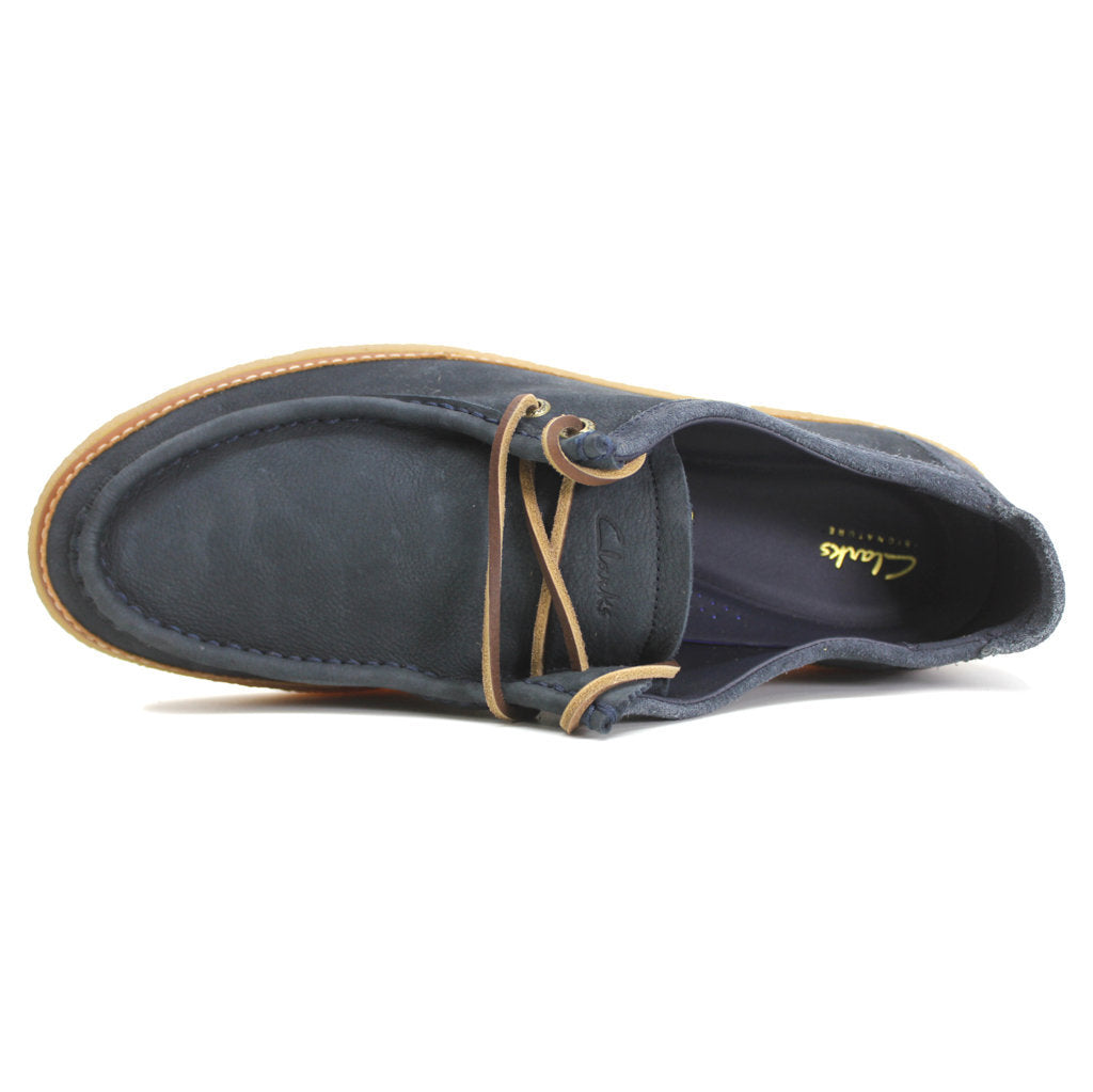 Clarks Clarkwood Moc Nubuck Mens Shoes#color_navy