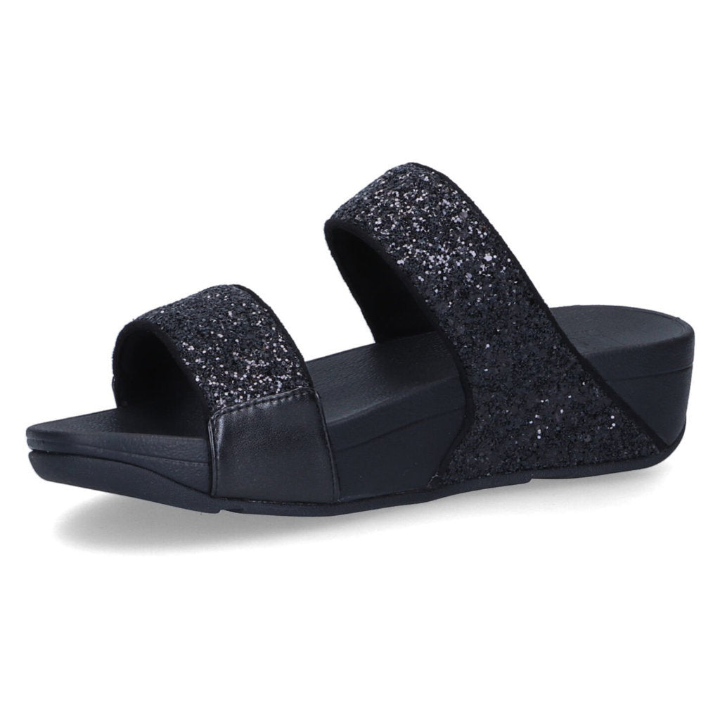 Black glitter fitflops deals