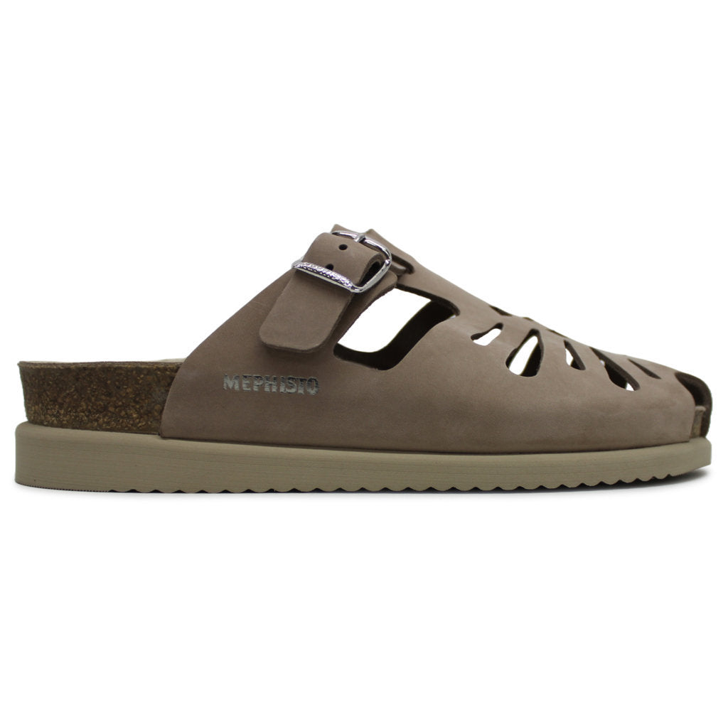 Mephisto Hedina Nubuck Leather Womens Sandals#color_light taupe