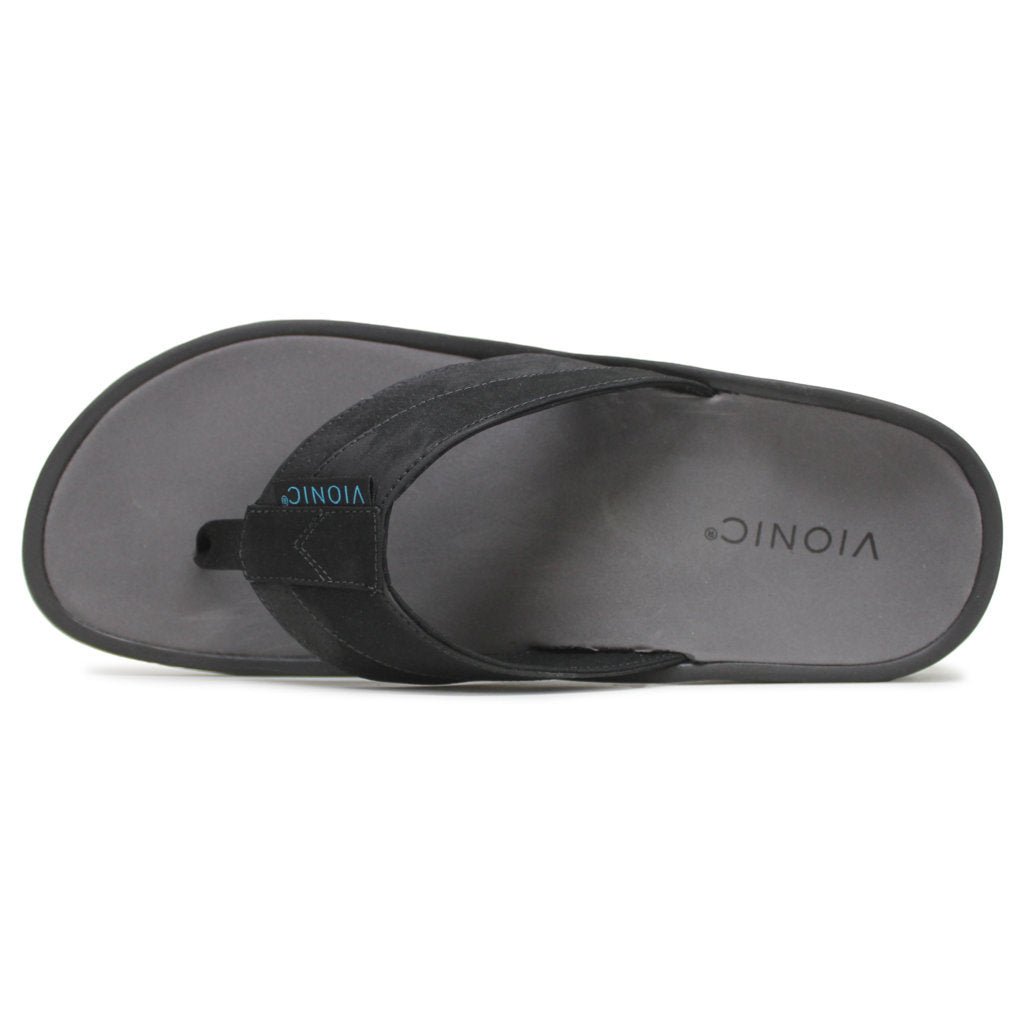 Vionic Wyatt Textile Synthetic Mens Sandals#color_black