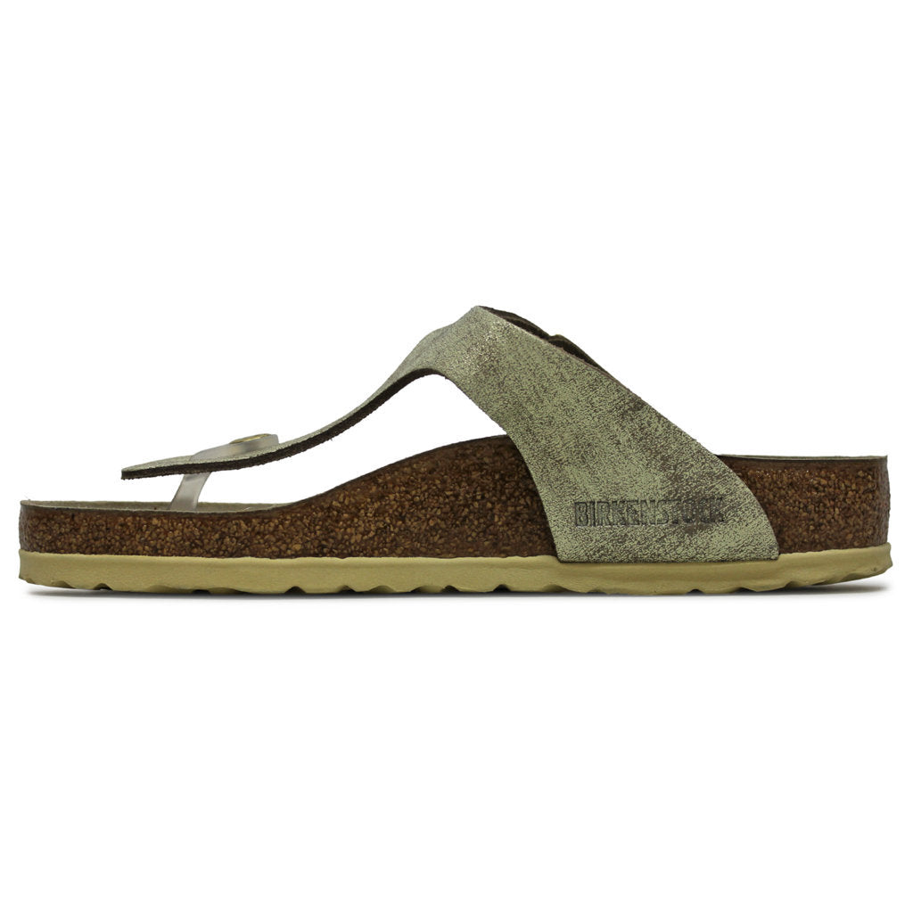 Birkenstock gizeh washed metallic deals cream gold