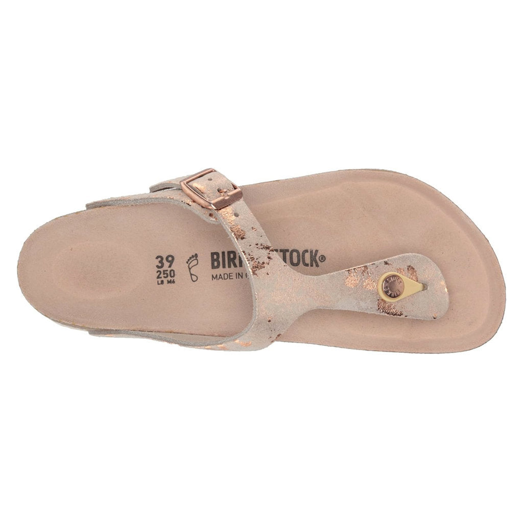 Birkenstock Gizeh BS Suede Unisex Sandals#color_vintage metallic rose copper