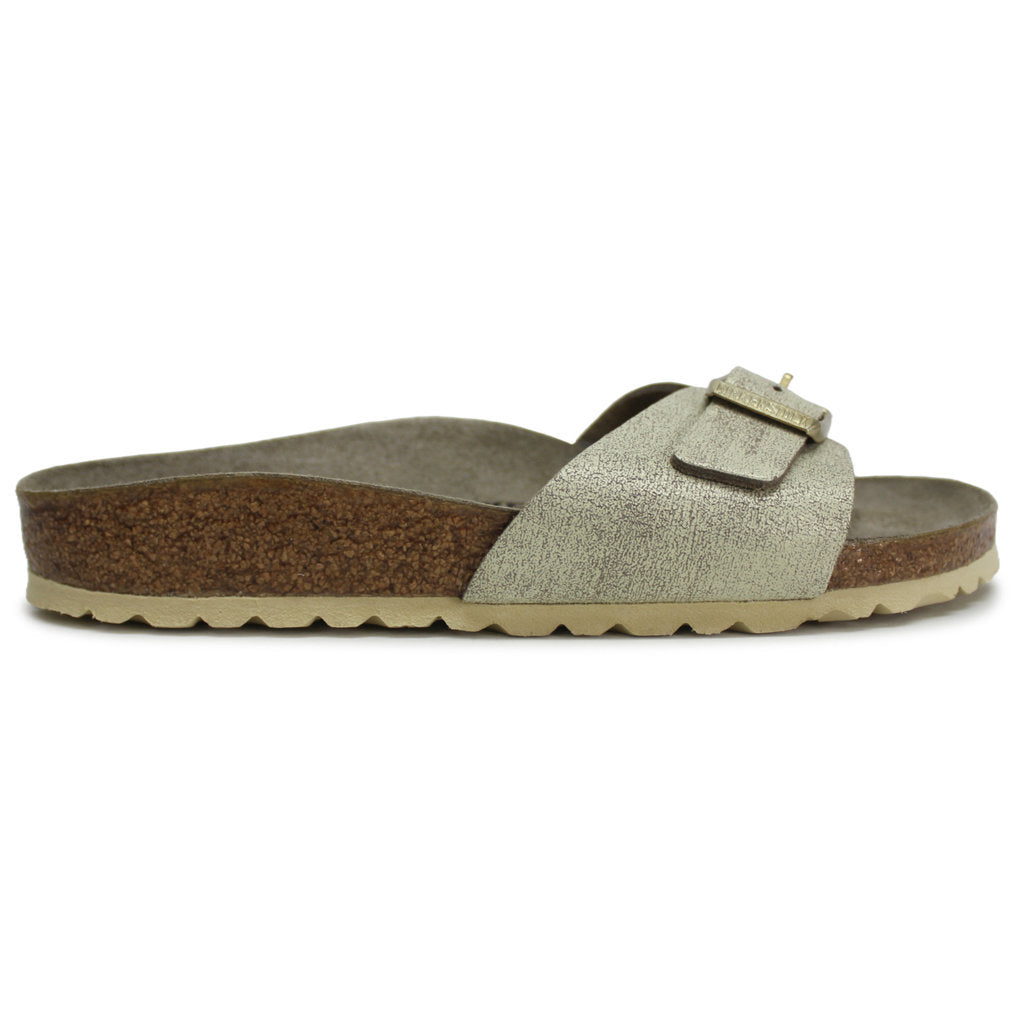 Birkenstock Madrid BS Suede Unisex Sandals#color_washed metallic cream gold