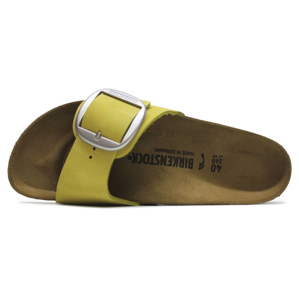 Birkenstock Madrid Big Buckle Nubuck Leather Unisex Sandals#color_popcorn